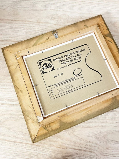 vintage k fahlsin winter scene framed oil painting | canadian artist - good market thrift store