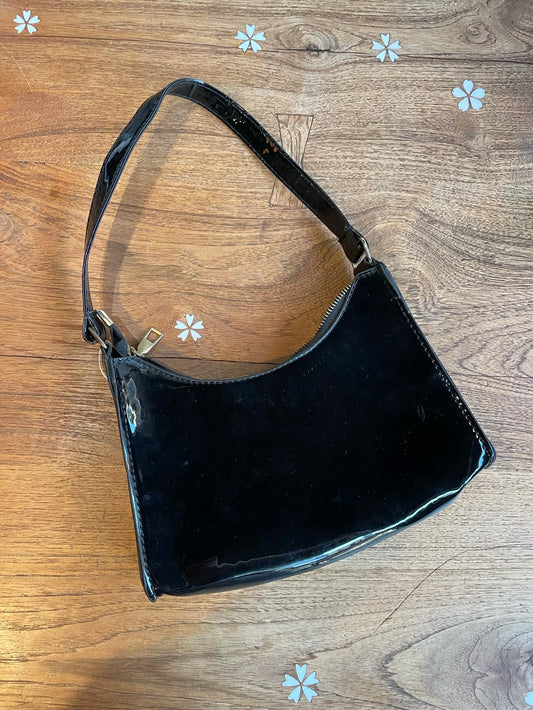 y2k patent mini shoulder bag