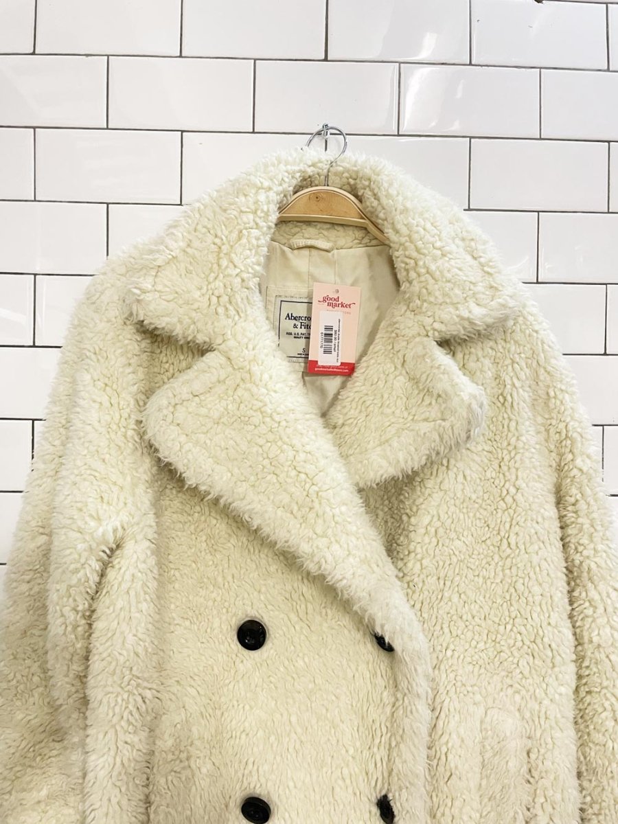 abercrombie double breasted teddy coat - good market thrift store
