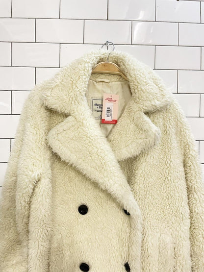 abercrombie double breasted teddy coat - good market thrift store