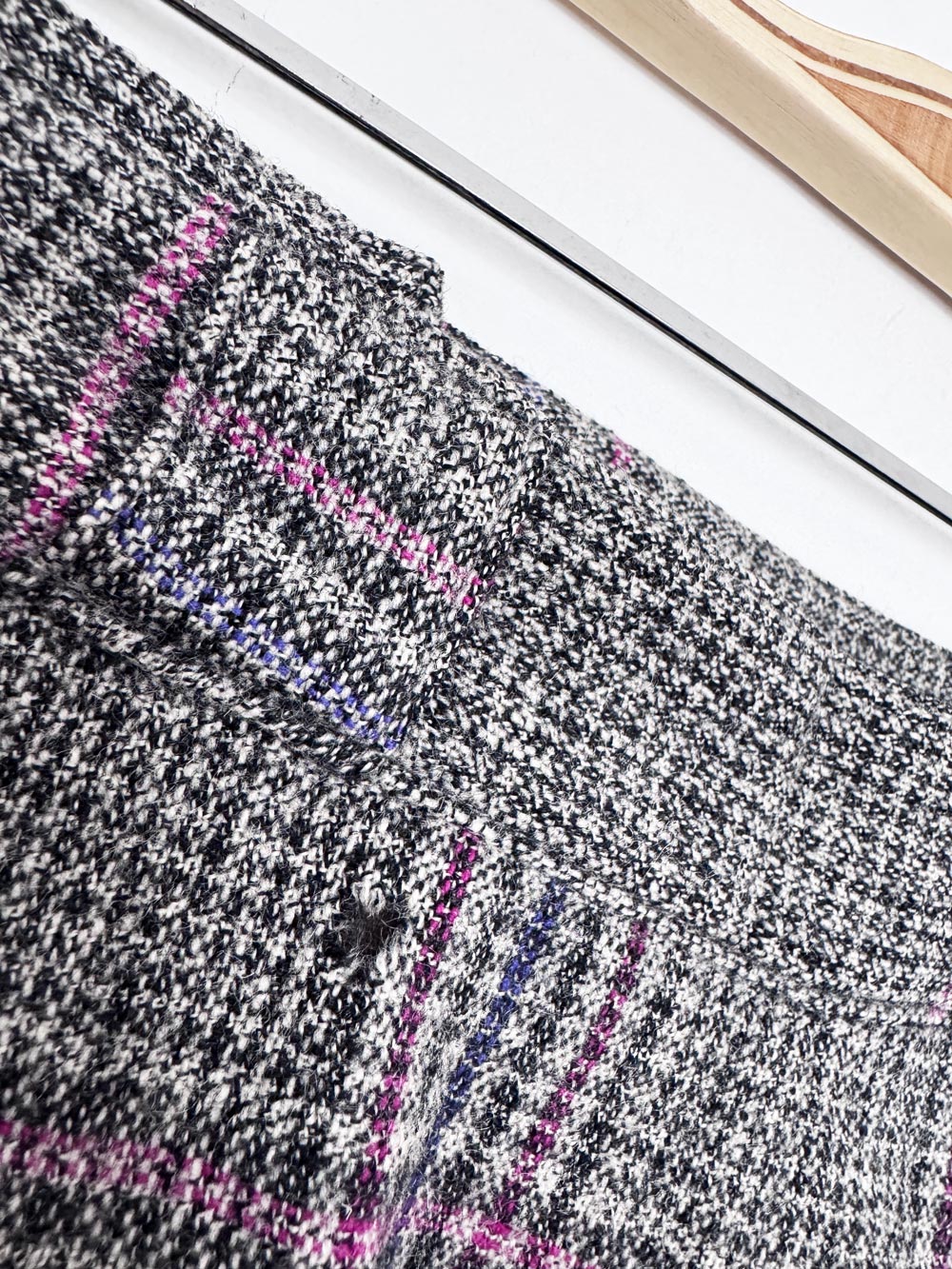 vintage christian dior 100% wool plaid high rise trouser | made in USA