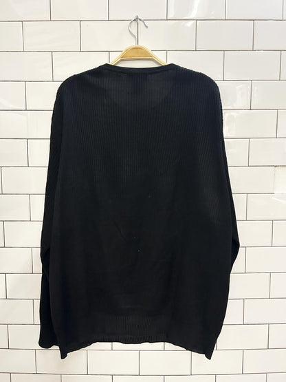 vintage 90s kevoman silk oversized ribbed sweater - good market thrift store
