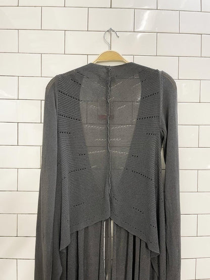 sarah pacini drape tie front knit cardigan top - good market thrift store