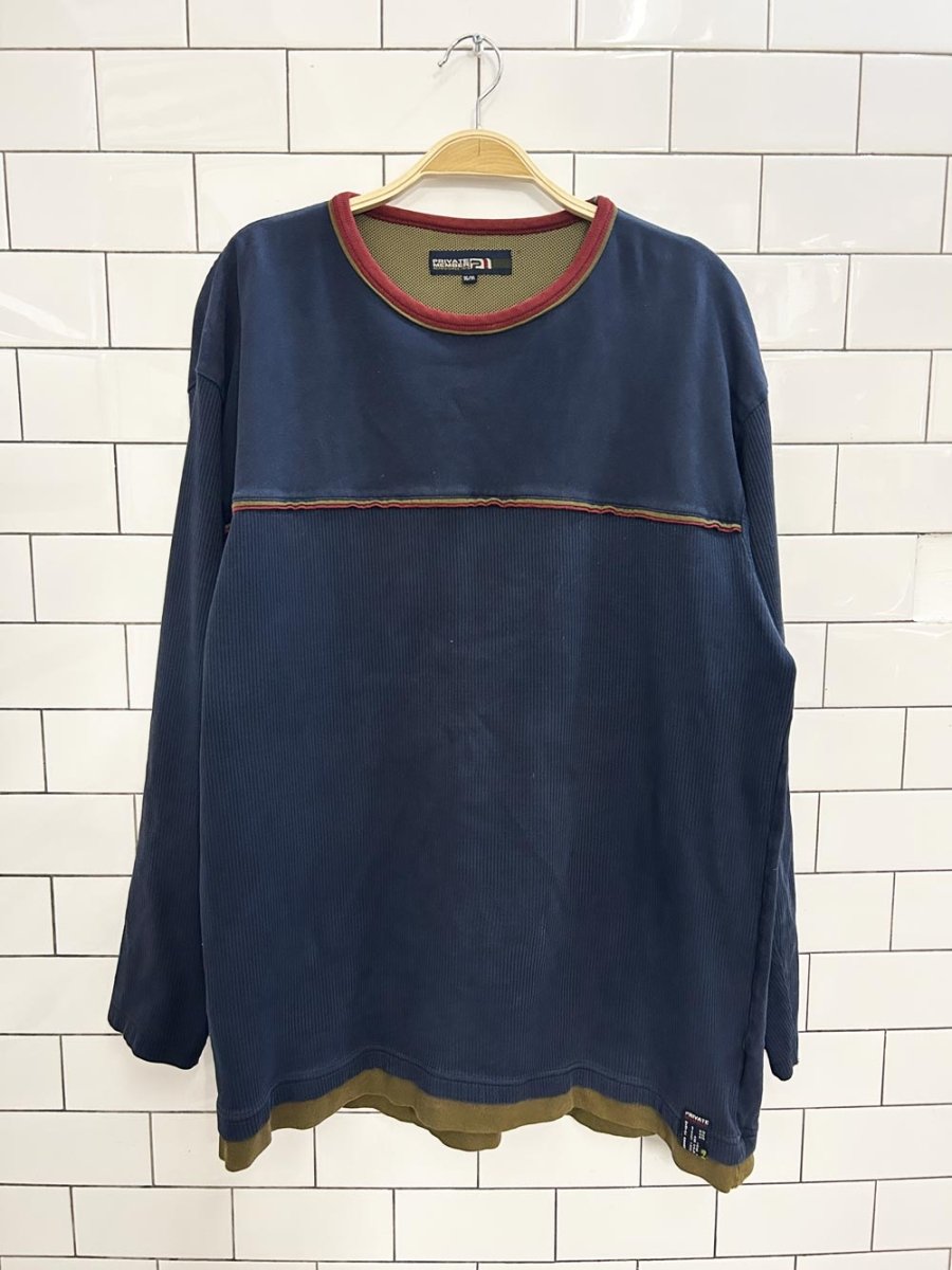vintage 00s private member oversized ribbed sweatshirt - good market thrift store