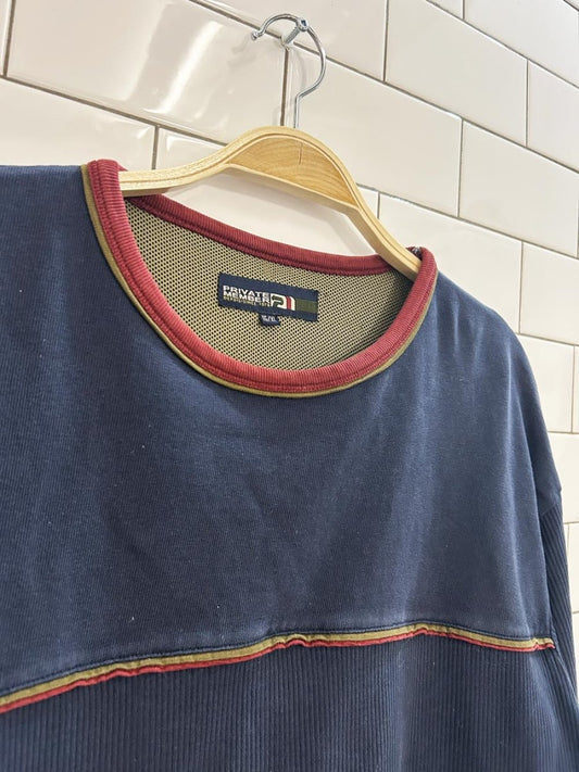 vintage 00s private member oversized ribbed sweatshirt - good market thrift store
