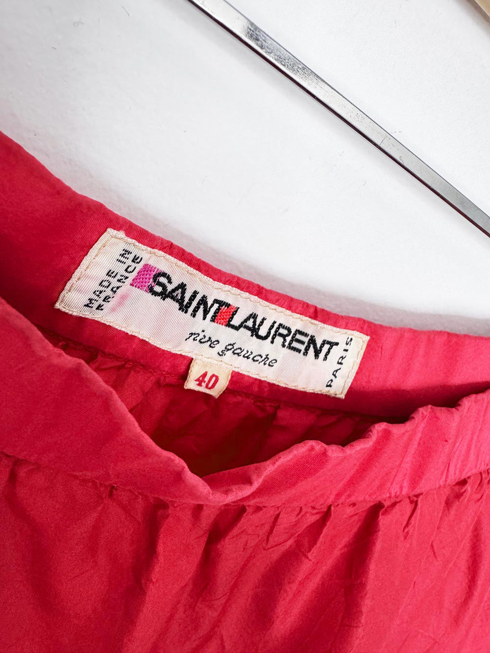 vintage 70s saint laurent rive gauche tiered ruffle full maxi skirt | made in France