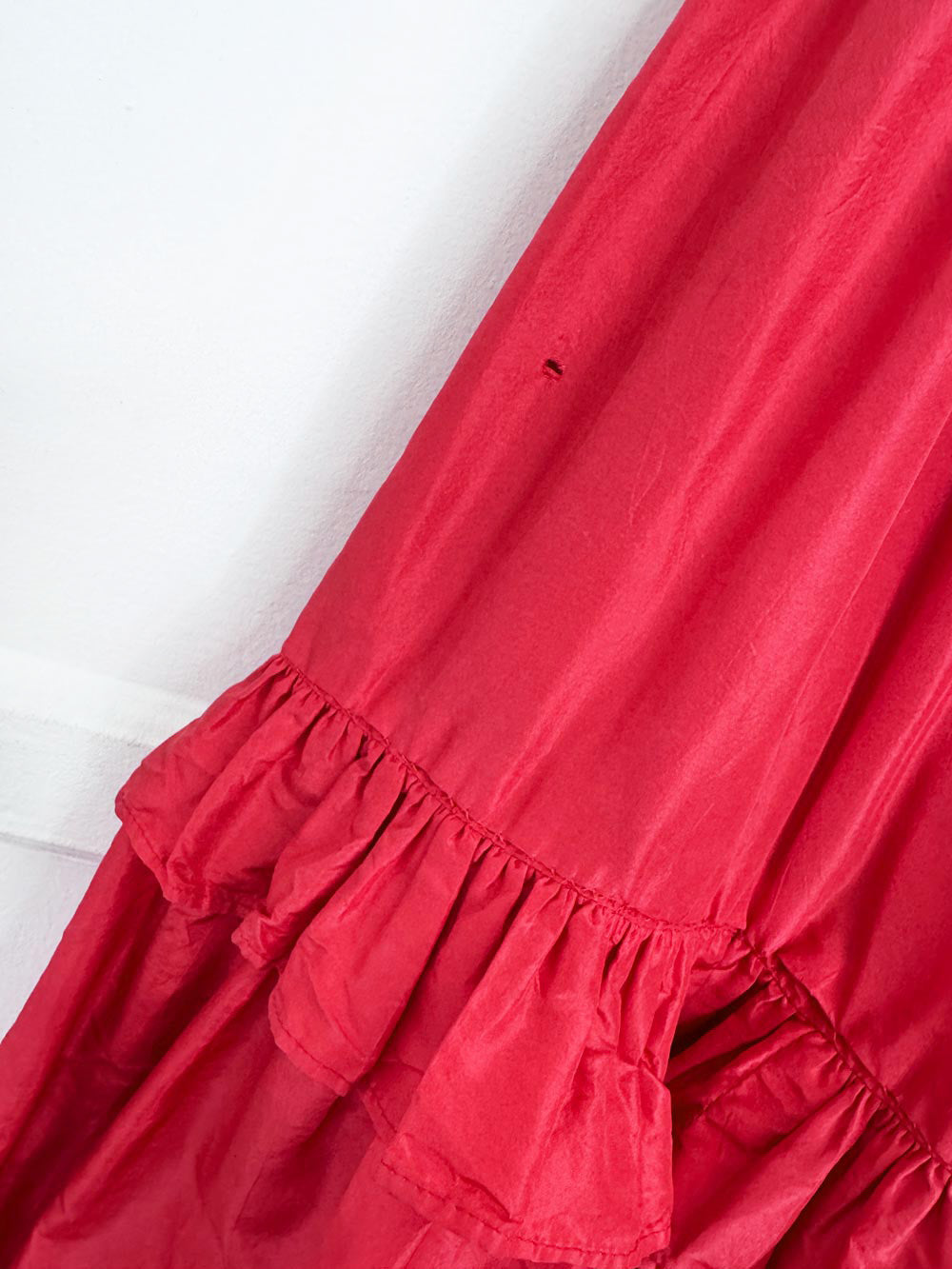 vintage 70s saint laurent rive gauche tiered ruffle full maxi skirt | made in France