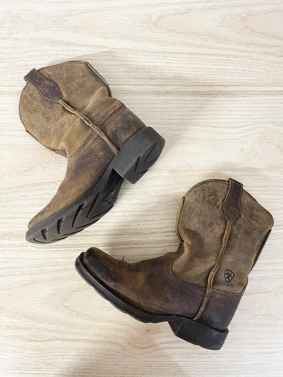 ariat rambler western leather cowboy boot | kids - good market thrift store