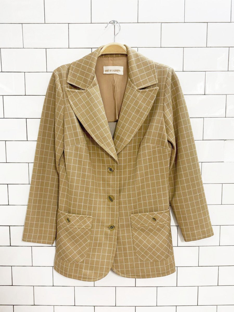 vintage 60s koret of california window - pane blazer | union made - good market thrift store