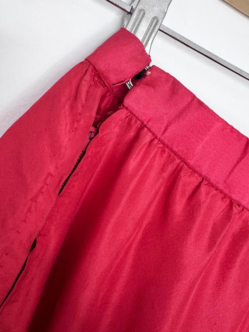 vintage 70s saint laurent rive gauche tiered ruffle full maxi skirt | made in France