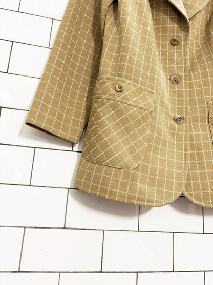 vintage 60s koret of california window - pane blazer | union made - good market thrift store