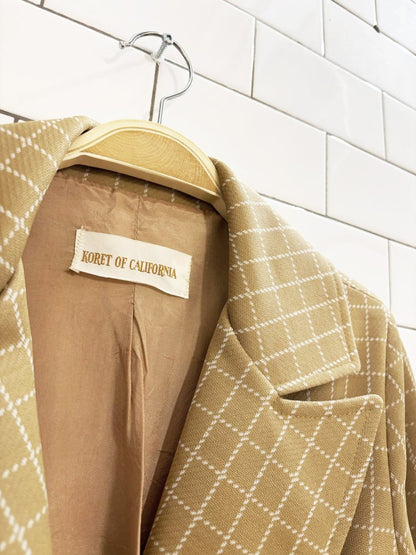 vintage 60s koret of california window - pane blazer | union made - good market thrift store