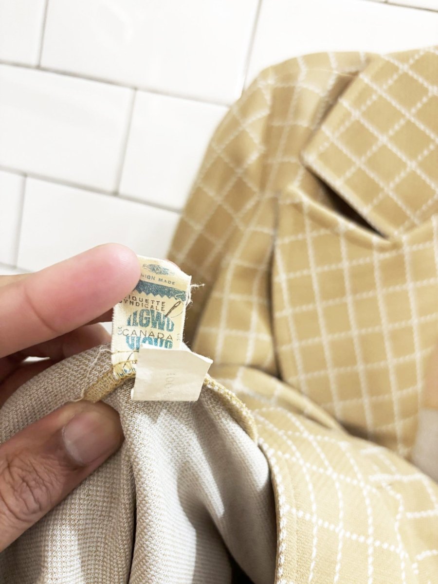 vintage 60s koret of california window - pane blazer | union made - good market thrift store