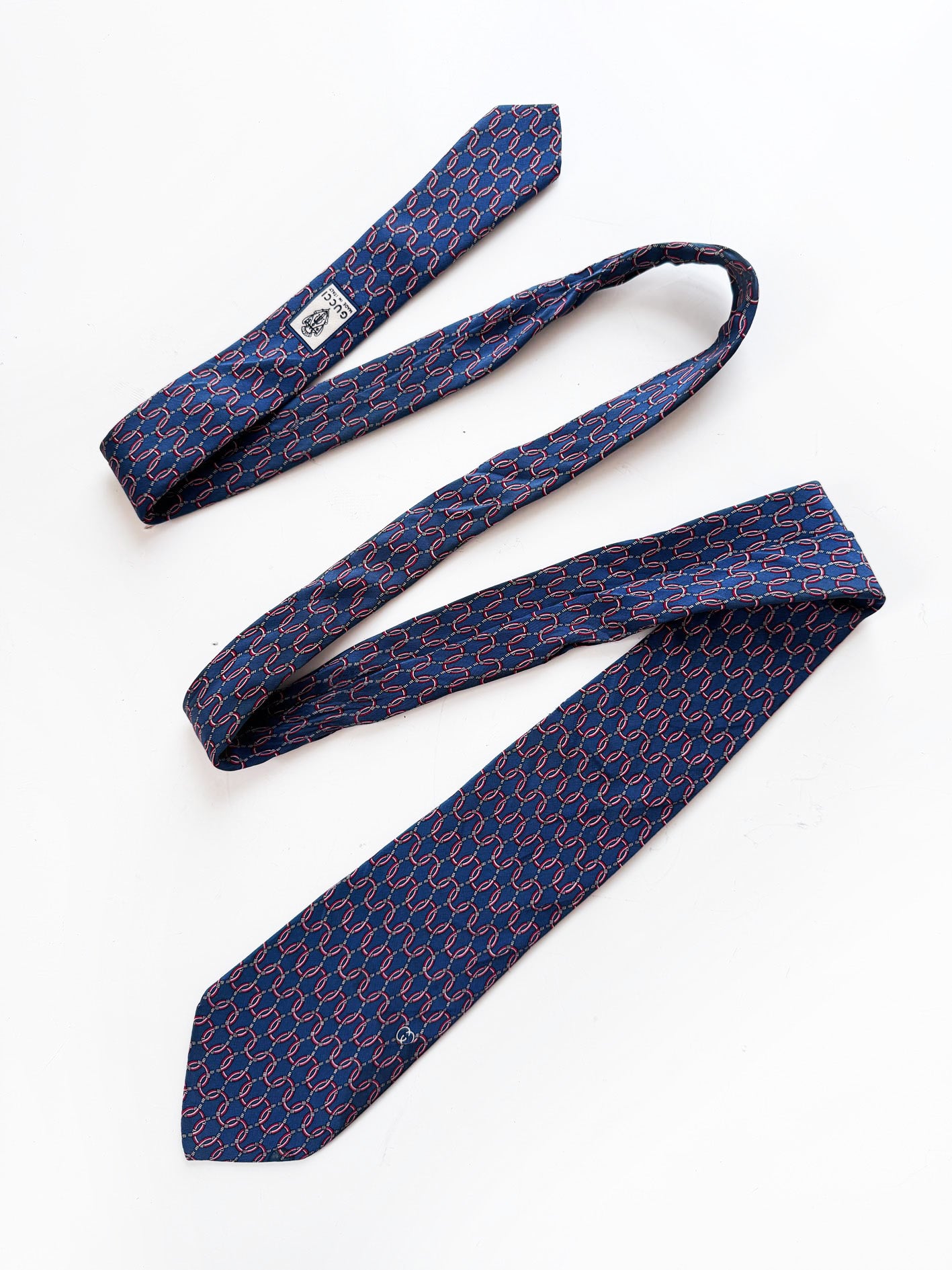 vintage gucci 100% silk necktie