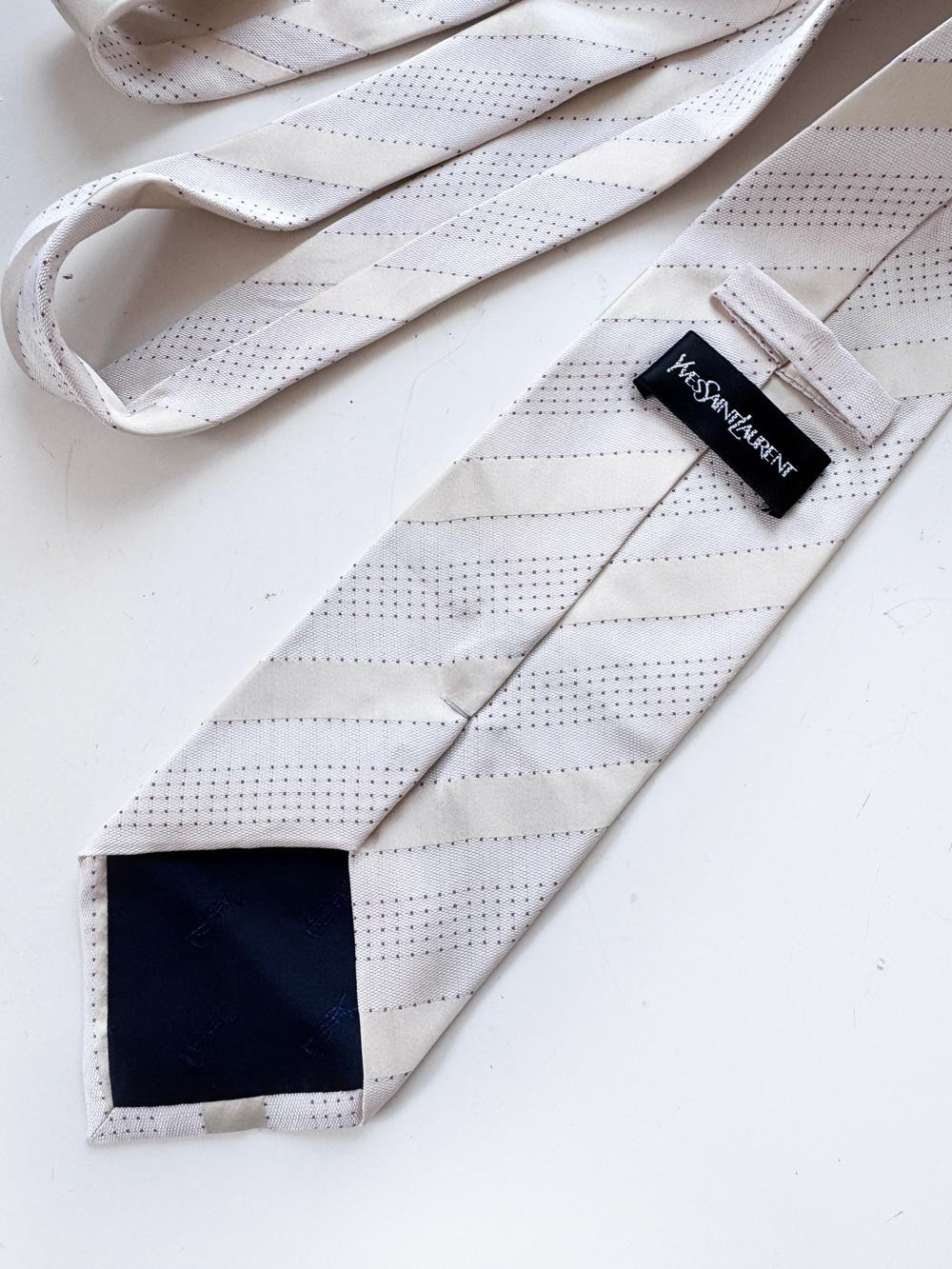 vintage YSL 100% silk minimal neck tie | yves saint laurent