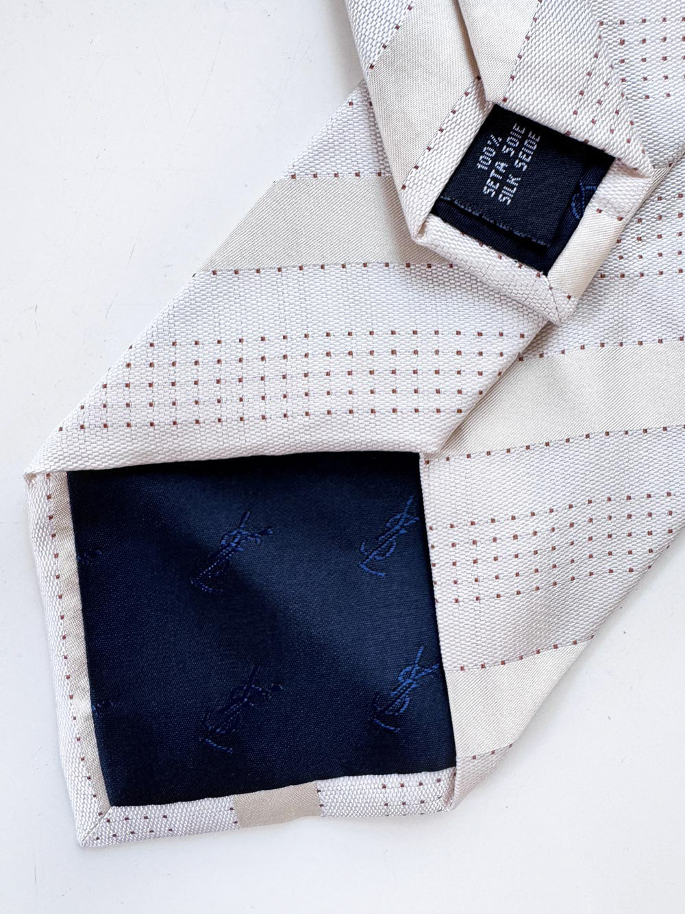 vintage YSL 100% silk minimal neck tie | yves saint laurent