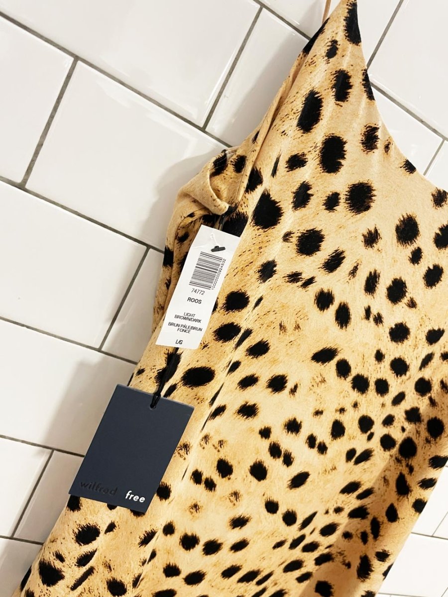 wilfred free roos animal print tank mini dress | aritzia - good market thrift store