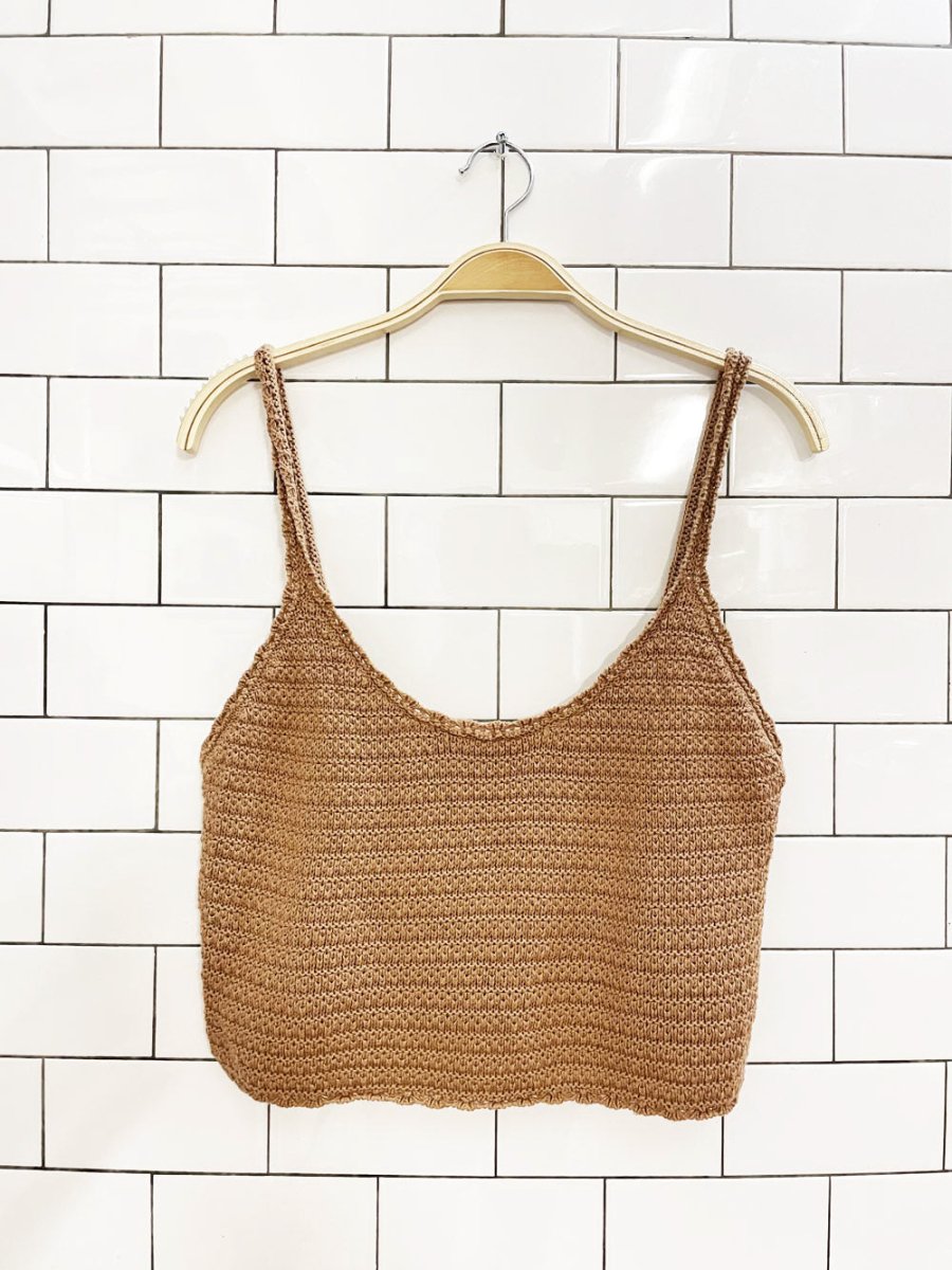 aerie knit crop tank | lined - good market thrift store