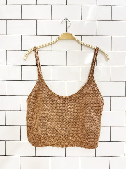 aerie knit crop tank | lined - good market thrift store
