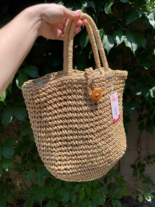 vintage 00s cherokee straw shoulder bag