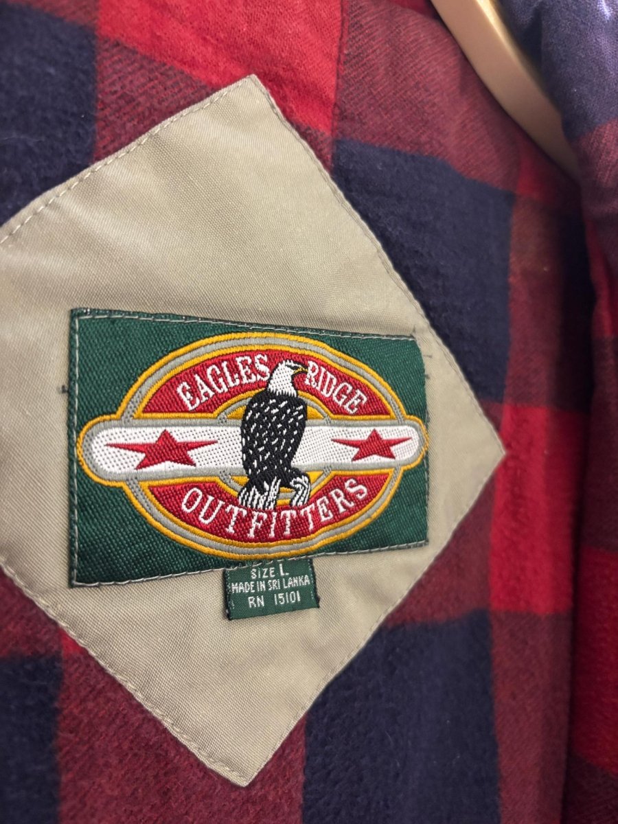 vintage 90s eagles ridge plaid - lined fisherman vest - good market thrift store