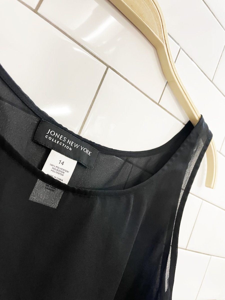 nwt vintage 00s jones new york minimal chiffon tank - good market thrift store