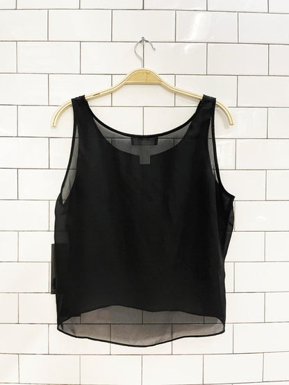 nwt vintage 00s jones new york minimal chiffon tank - good market thrift store