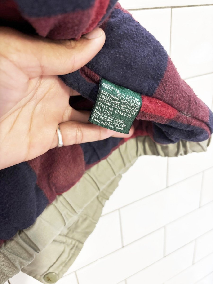 vintage 90s eagles ridge plaid - lined fisherman vest - good market thrift store