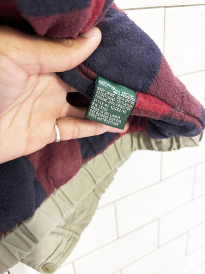 vintage 90s eagles ridge plaid - lined fisherman vest - good market thrift store