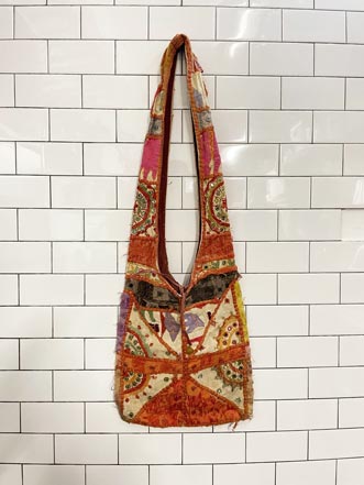 vintage boho kantha crossbody bag - good market thrift store