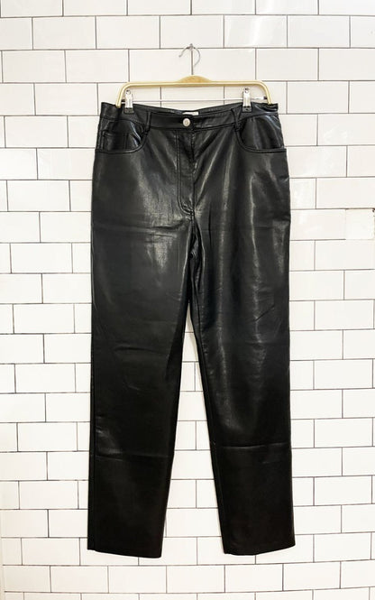 wilfred the melina faux leather high rise pant - good market thrift store