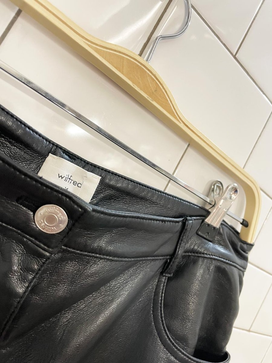 wilfred the melina faux leather high rise pant - good market thrift store
