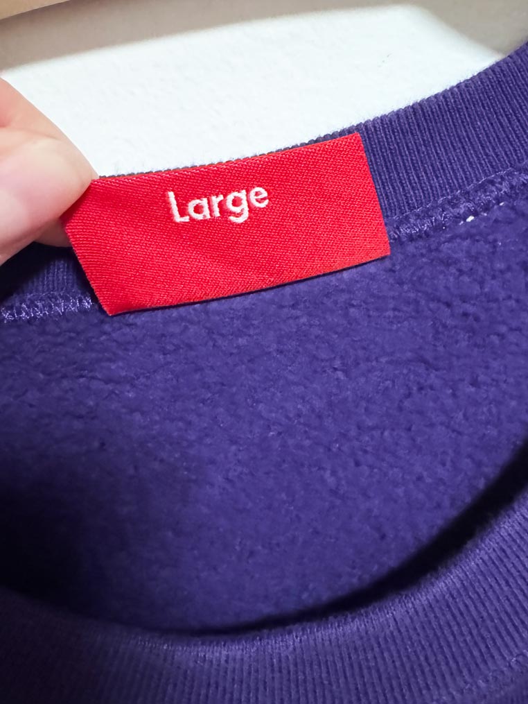 vintage 00s supreme embroidered spellout colour block sweatshirt