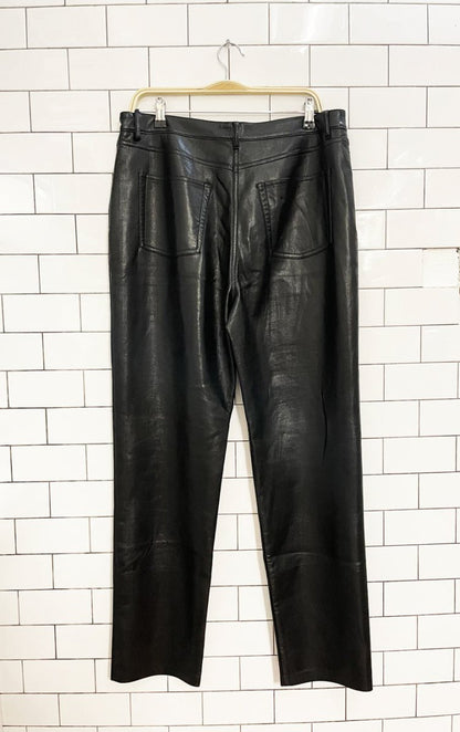 wilfred the melina faux leather high rise pant - good market thrift store