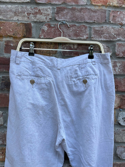 banana republic linen-blend cuffed pant