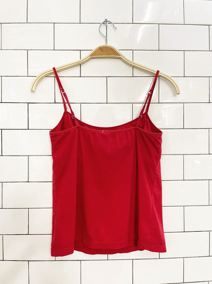 y2k hue flower graphic shelf bra tank - good market thrift store