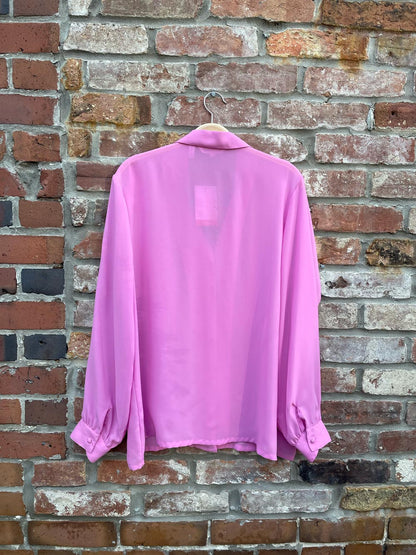 vintage susan van heusen pleated chiffon blouse
