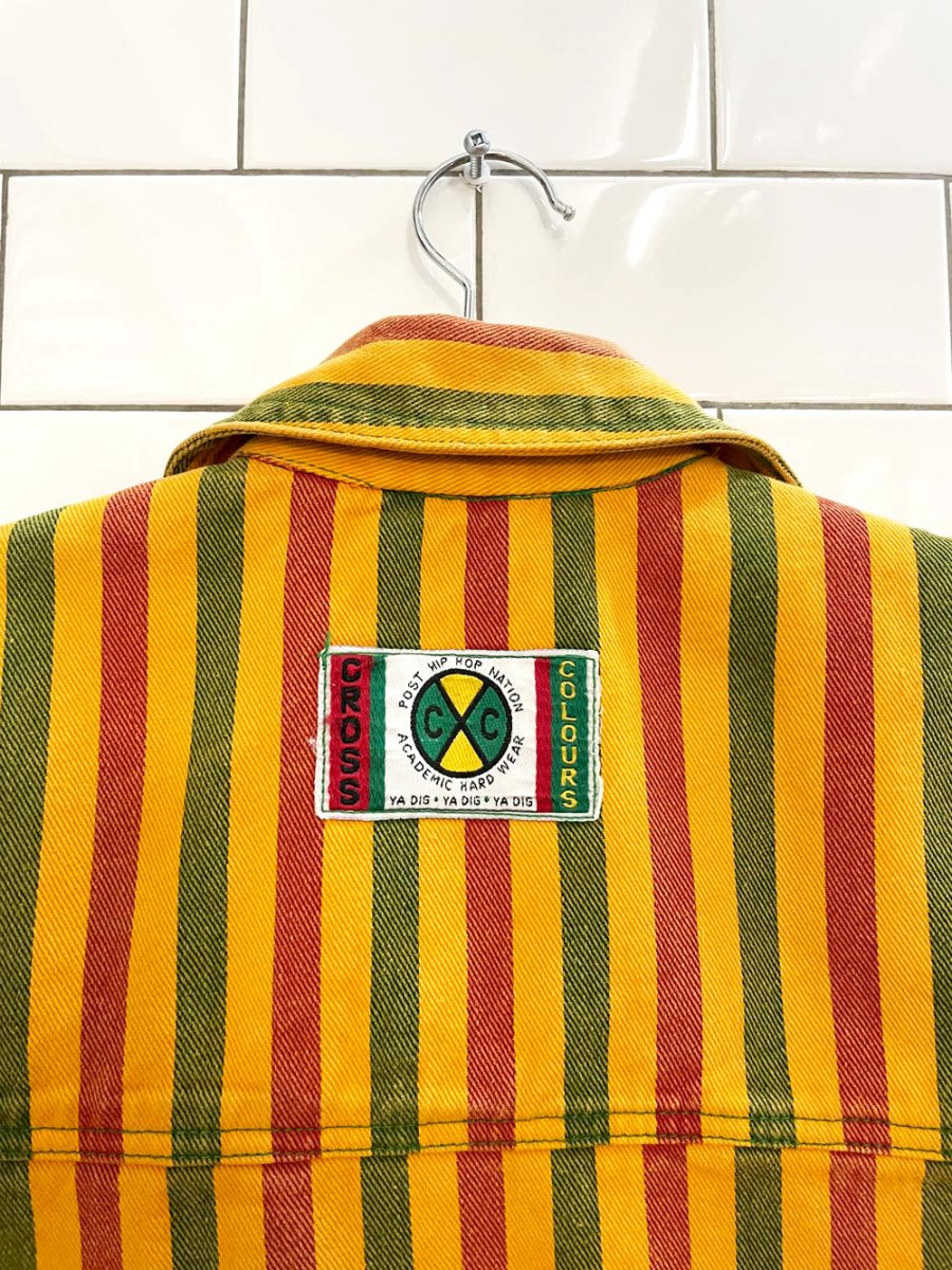 vintage 90s cross colours denim sleeveless shirt - good market thrift store