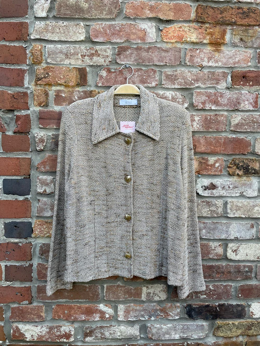 vintage my way tencel knit short jacket