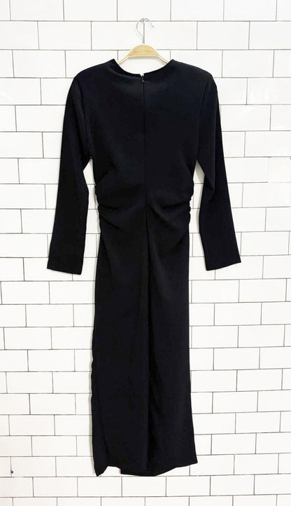 nwt zara ruched waist midi dress - good market thrift store