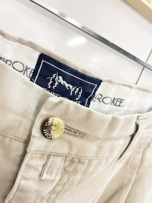 vintage 90s cherokee pleated twill mom short - good market thrift store