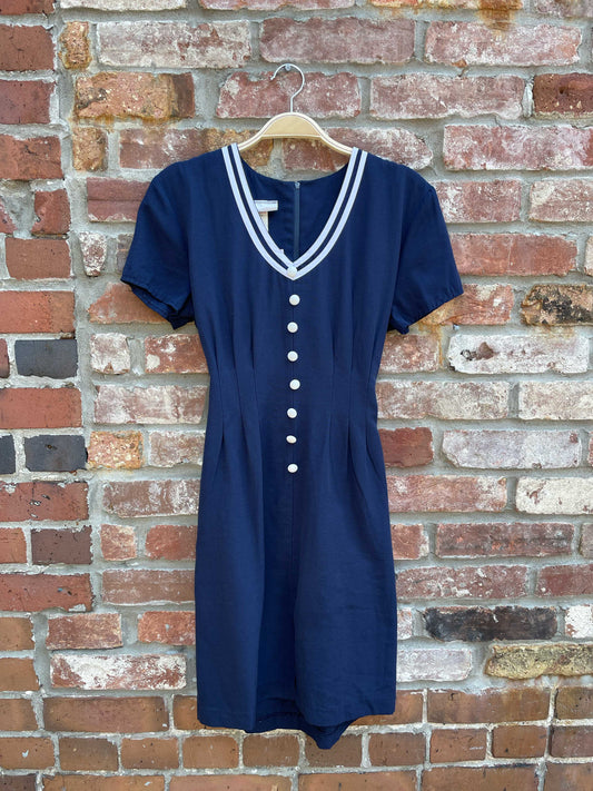 vintage chablis nautical mini dress