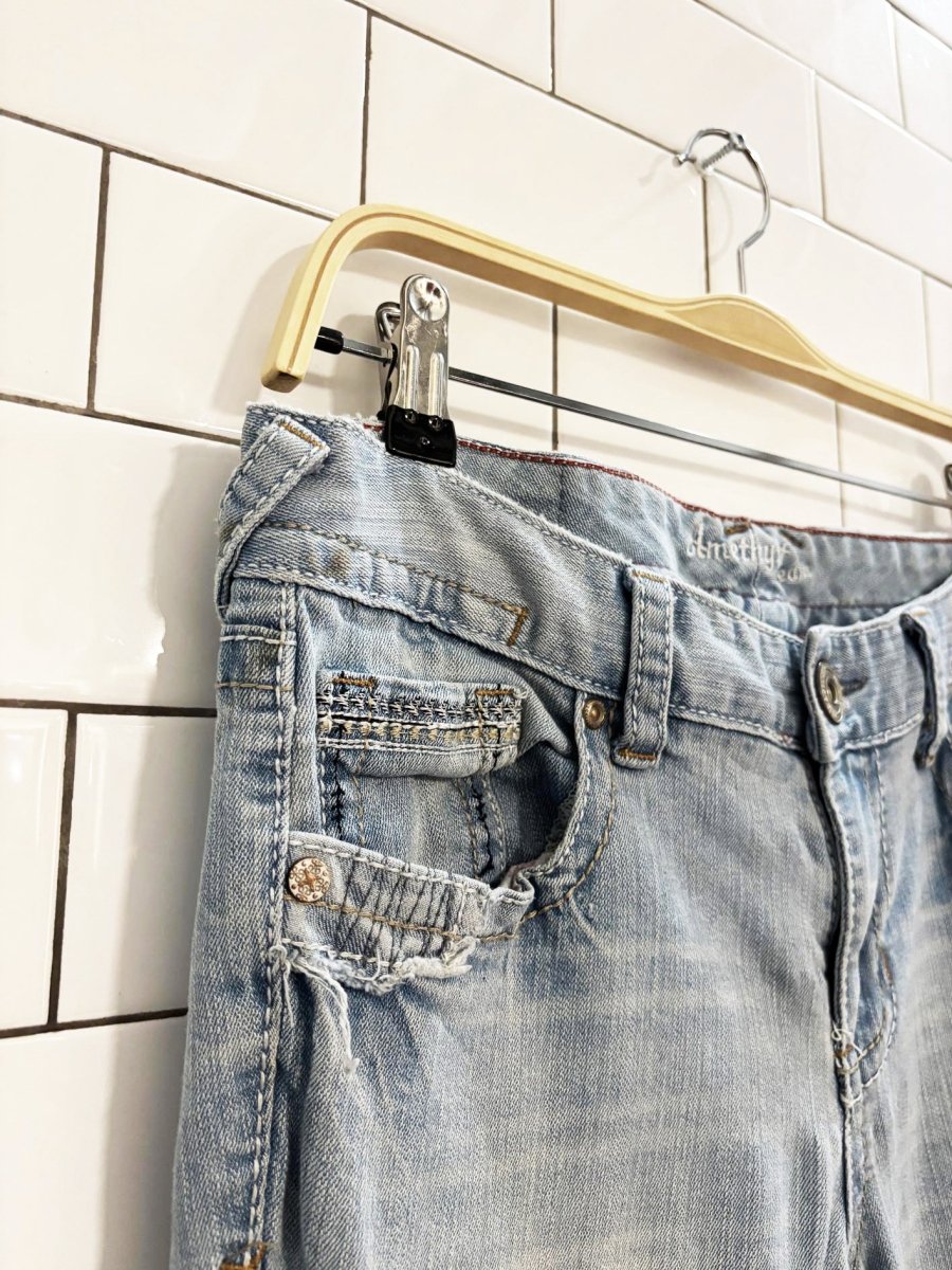 y2k amethyst low rise flare leg stretch jeans - good market thrift store