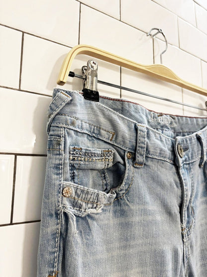 y2k amethyst low rise flare leg stretch jeans - good market thrift store