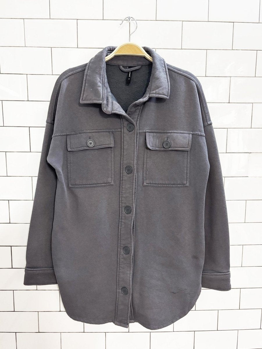 lazypants cozy fleece shirt jacket - good market thrift store