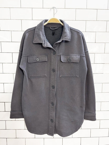 lazypants cozy fleece shirt jacket - good market thrift store