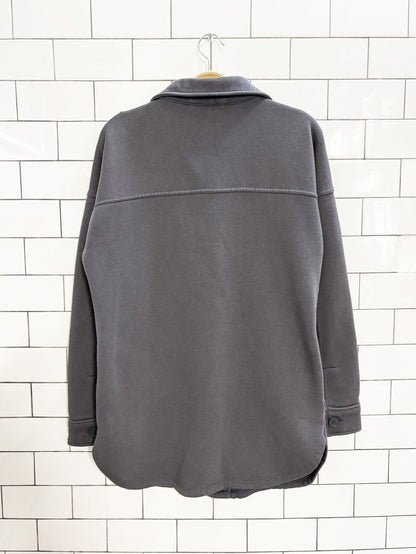 lazypants cozy fleece shirt jacket - good market thrift store