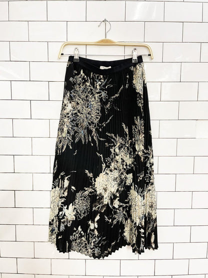 babaton pleated chiffon twirl midi skirt | aritzia - good market thrift store