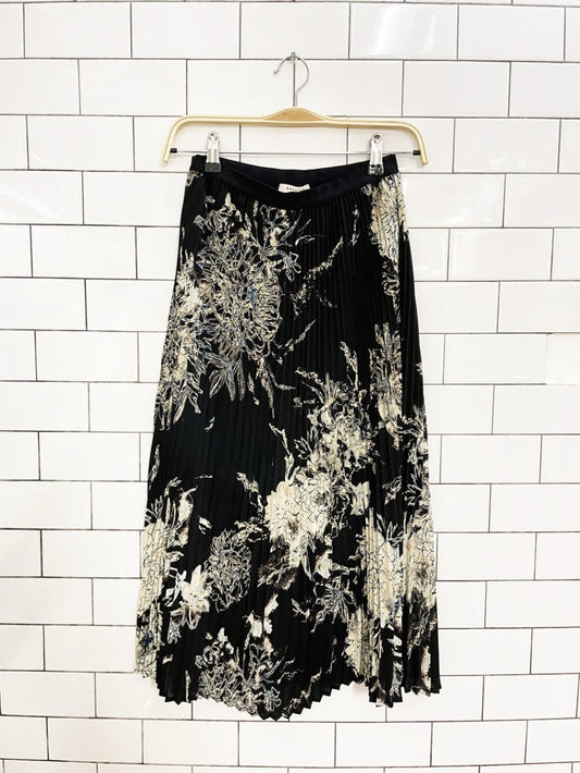 babaton pleated chiffon twirl midi skirt | aritzia - good market thrift store