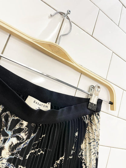 babaton pleated chiffon twirl midi skirt | aritzia - good market thrift store